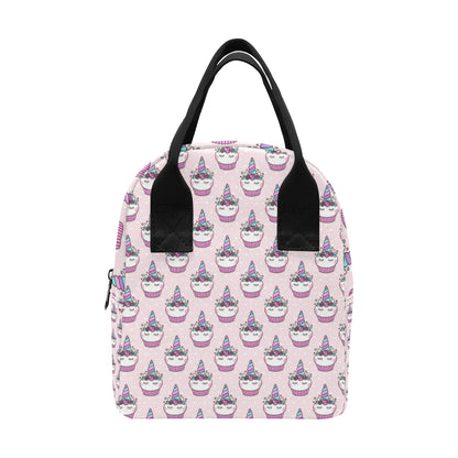 Cupcakes Unicorn Print Pattern Insulated Lunch Bag