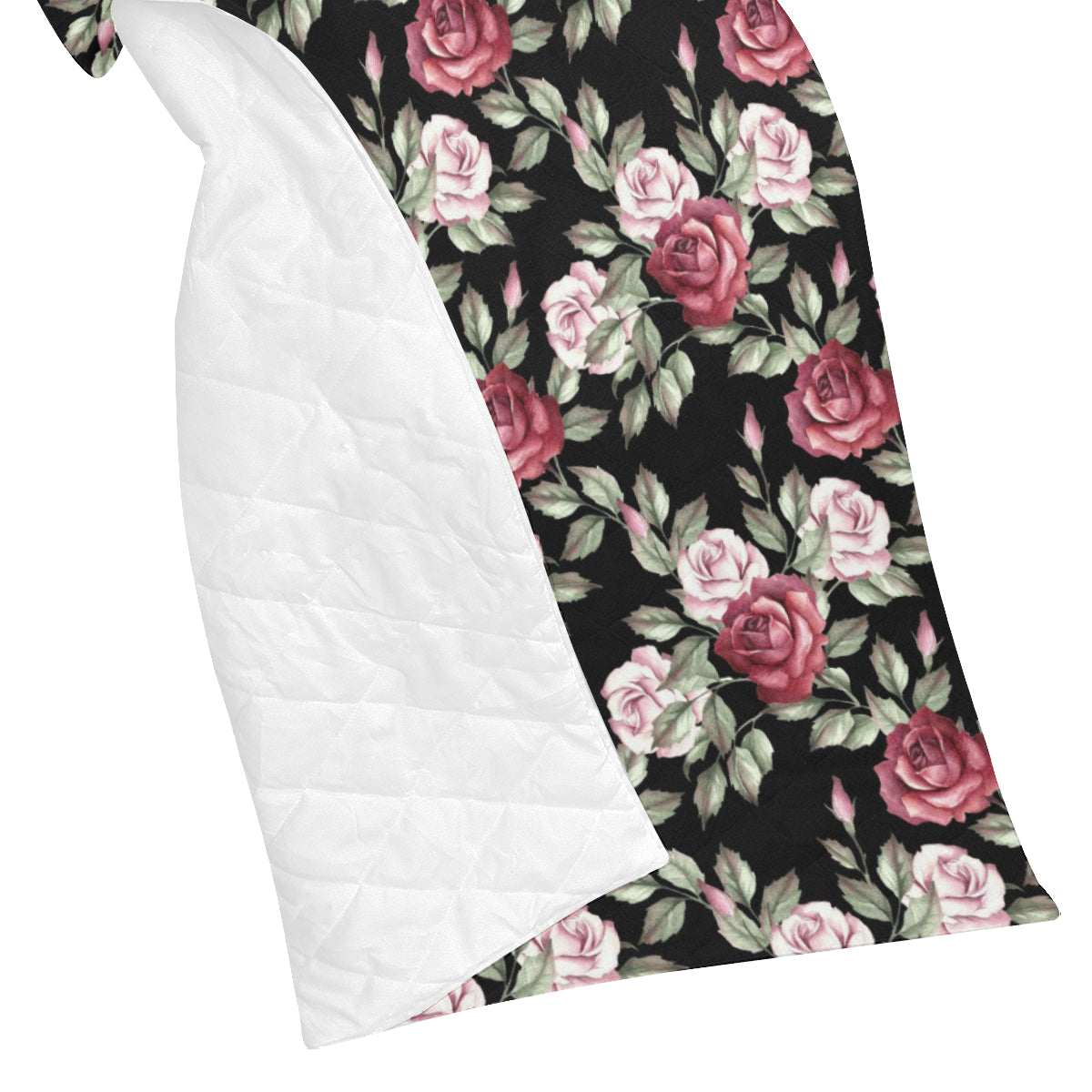 Rose Red Pink Pattern Print Design RO03 Premium Quilt