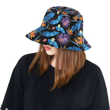 Tropical Flower Pattern Print Design TF018 Unisex Bucket Hat