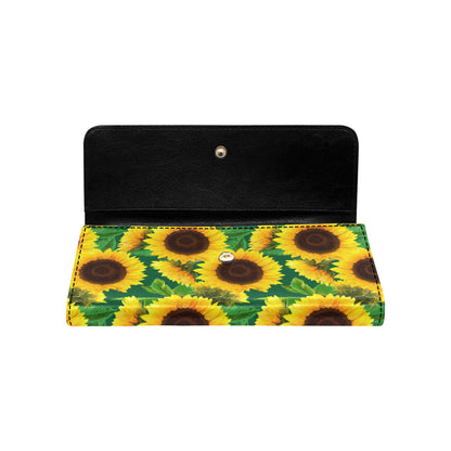 Sunflower Pattern Print Design SF02 Women's Trifold Wallet