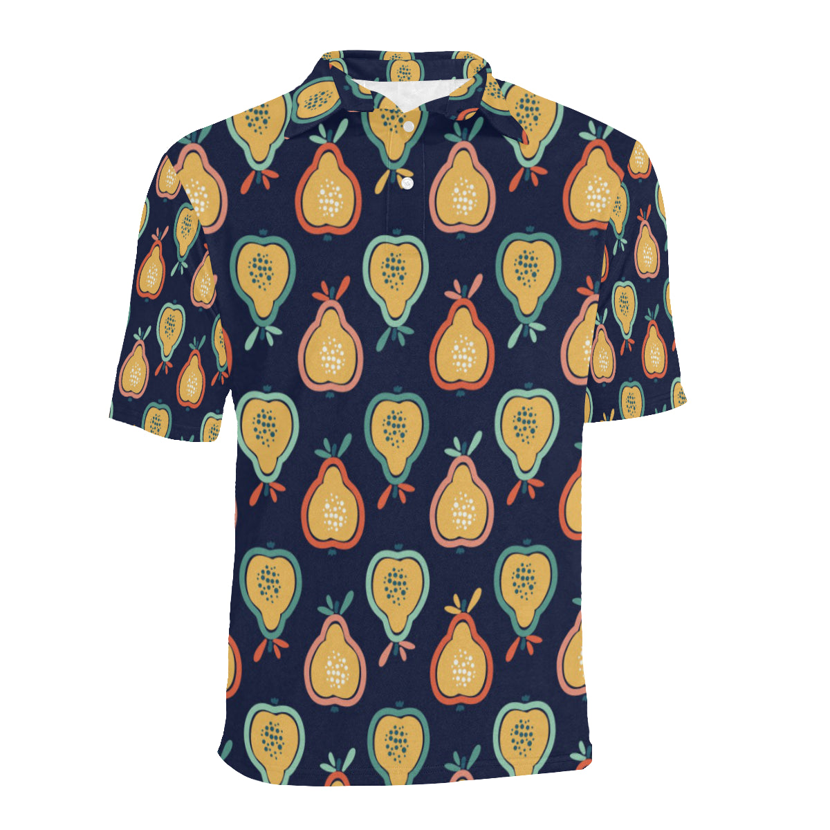 Pear Pattern Print Design PE03 Men Polo Shirt