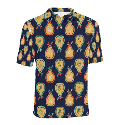 Pear Pattern Print Design PE03 Men Polo Shirt