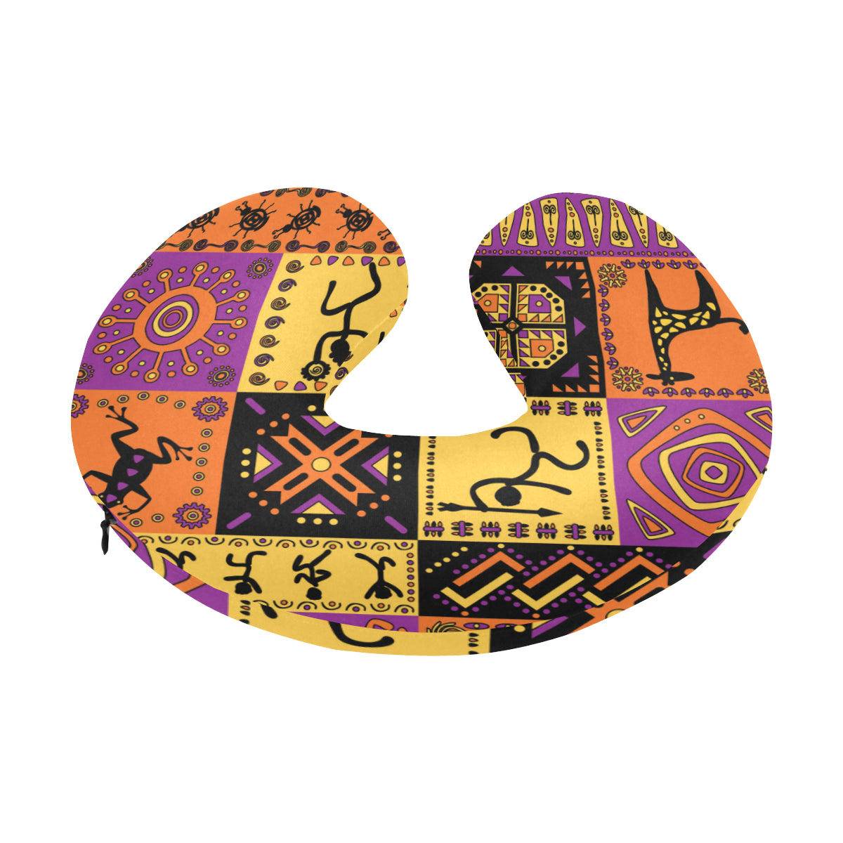 African Pattern Print Design 02 U-Shaped Travel Neck Pillow