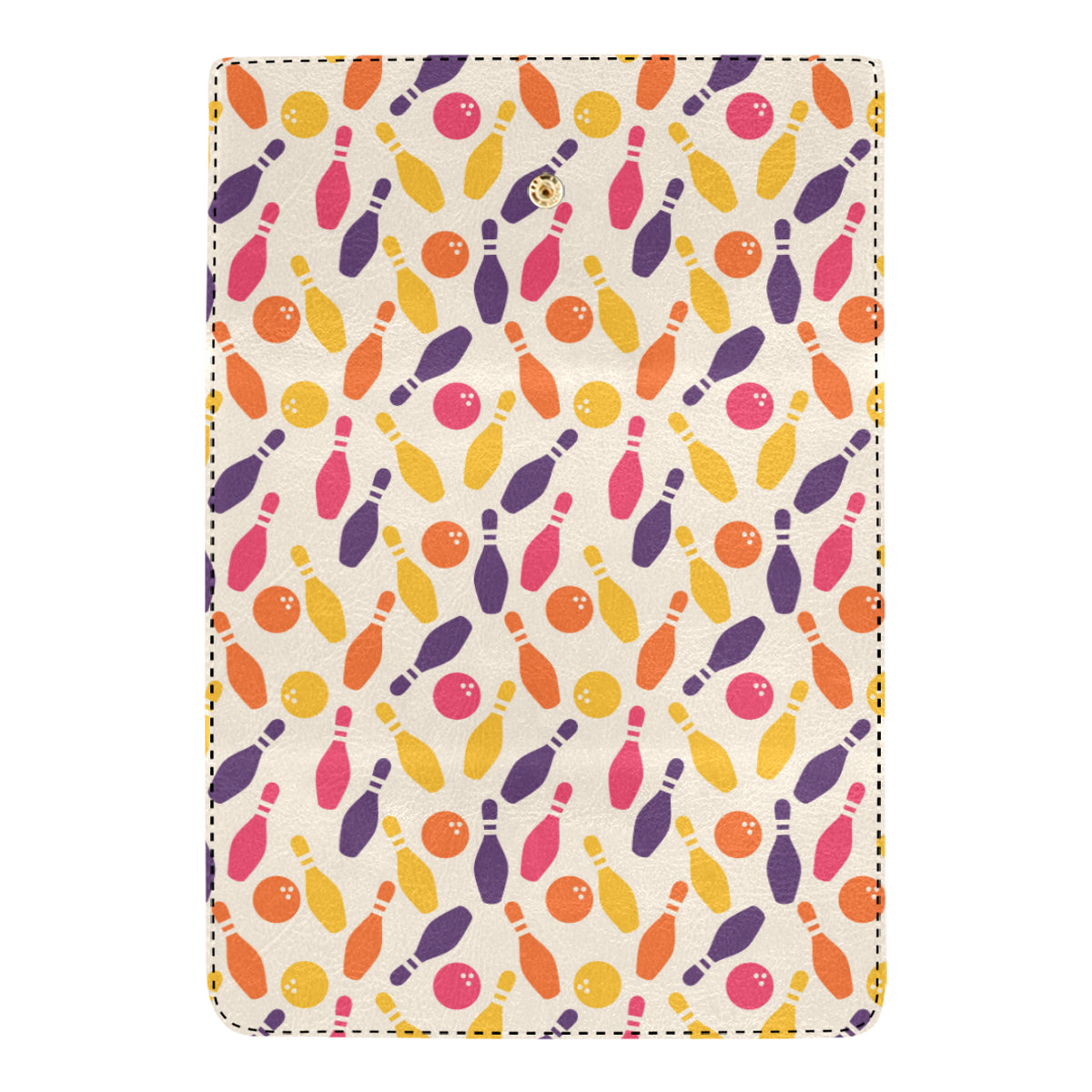 Bowling Pattern Print Design 06 Women's Trifold Wallet