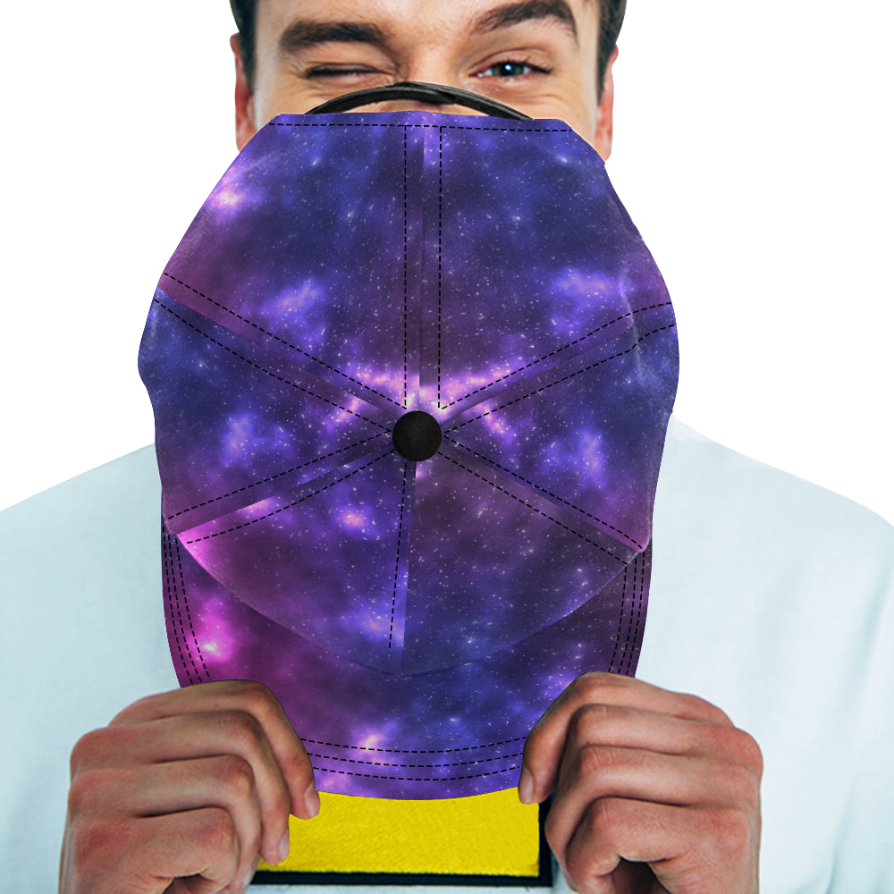 Celestial Purple Blue Galaxy Snapback Cap