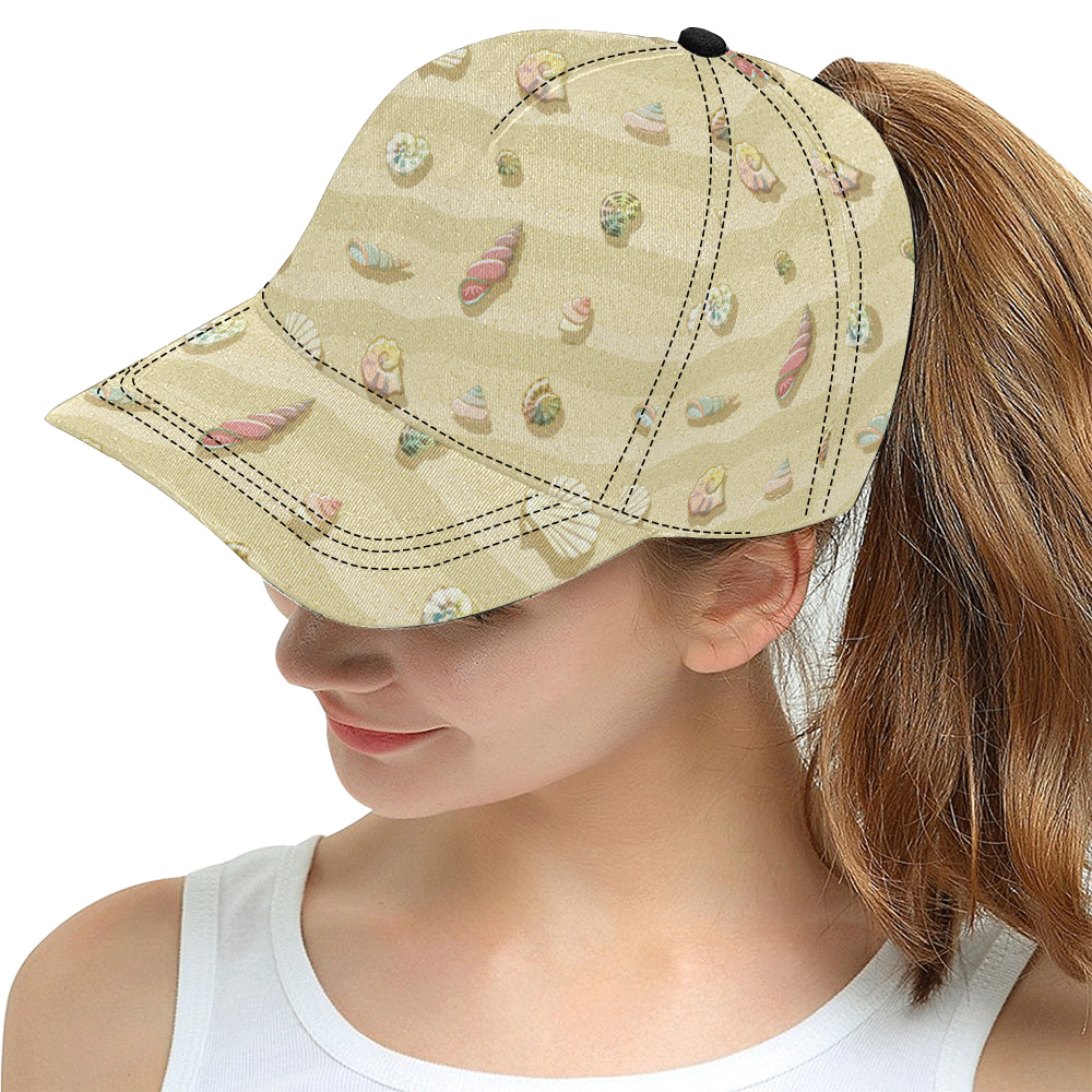 Beach with Seashell Theme Snapback Cap