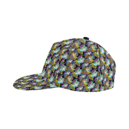 Unicorn With Wings Print Pattern Snapback Cap