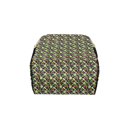 Vegan Draw Themed Design Print Diaper Bag Backpack