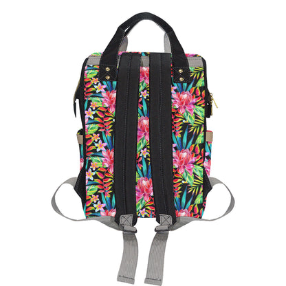 Heliconia Pattern Print Design HL02 Diaper Bag Backpack