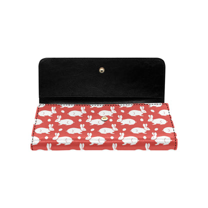 Rabbit Pattern Print Design RB017 Women's Trifold Wallet