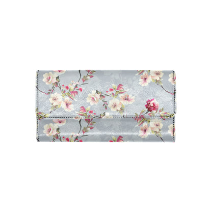 Summer Floral Pattern Print Design SF02 Women's Trifold Wallet