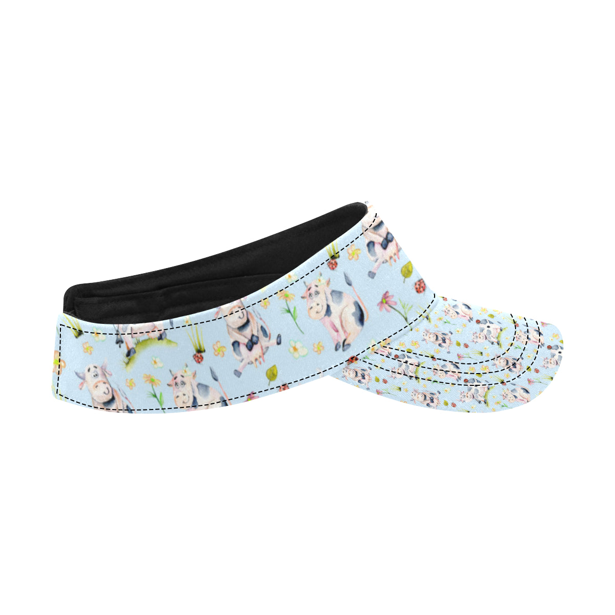 Cow Happy Pattern Print Design 05 Unisex Sun Visor