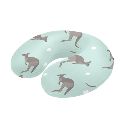 Kangaroos Pattern Print Design 04 U-Shaped Travel Neck Pillow