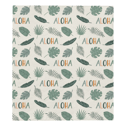 Aloha Hawaii Pattern Print Design 05 Premium Quilt