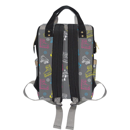 Roller skate Pattern Print Design A02 Diaper Bag Backpack