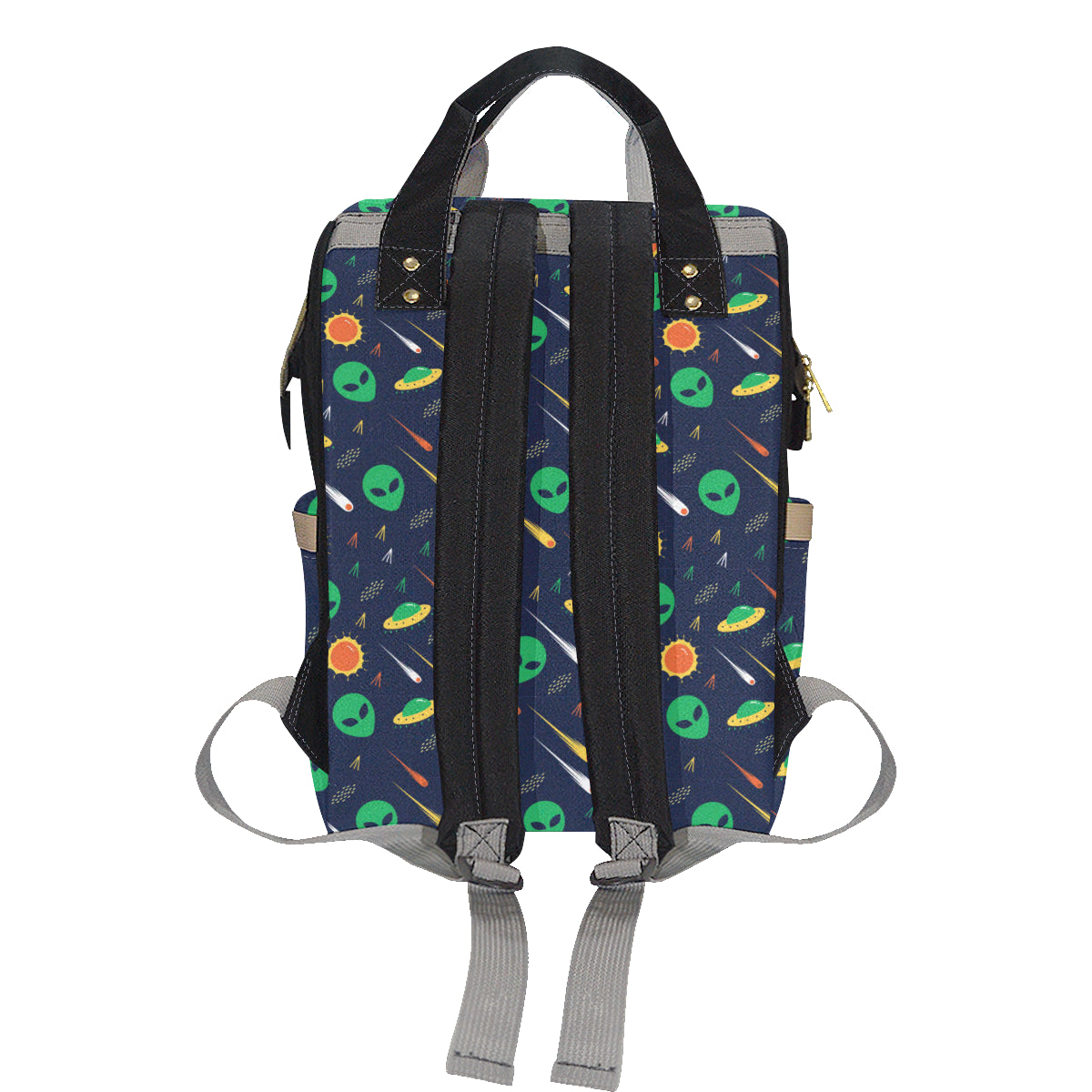 Alien UFO Pattern Print Design 05 Diaper Bag Backpack