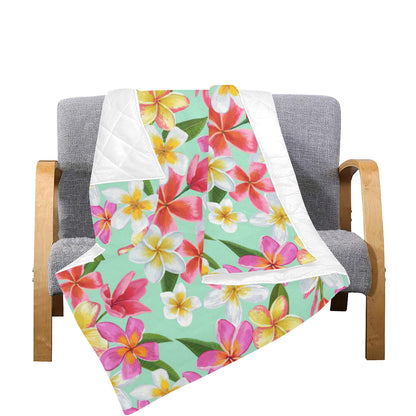 Plumeria Pattern Print Design PM014 Premium Quilt