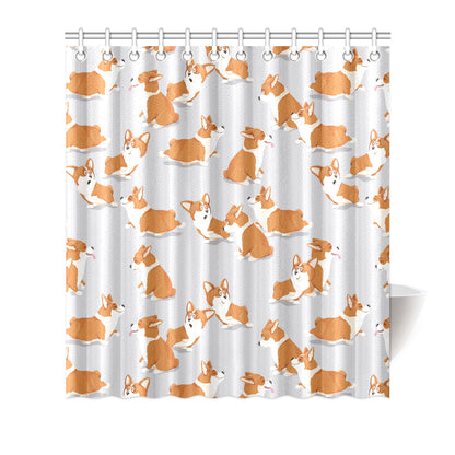 Pembroke Welsh Corgis Pattern Print Design A04 Shower Curtain