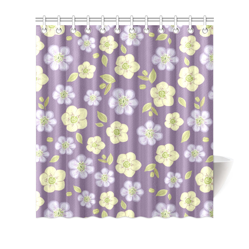 Anemone Pattern Print Design AM013 Shower Curtain