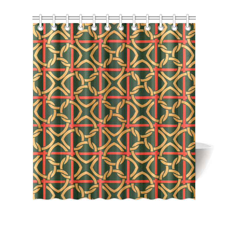 Irish Pattern Print Design 01 Shower Curtain