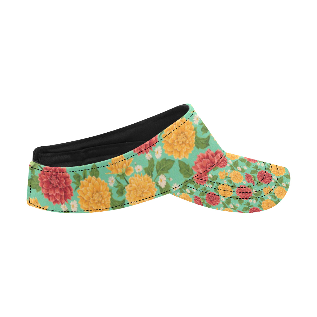 Dahlia Pattern Print Design DH011 Unisex Sun Visor