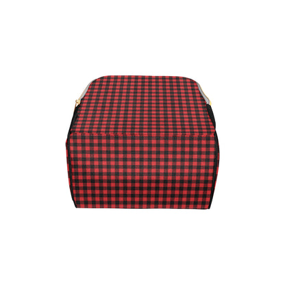 Red Black Buffalo Tartan Plaid Pattern Diaper Bag Backpack