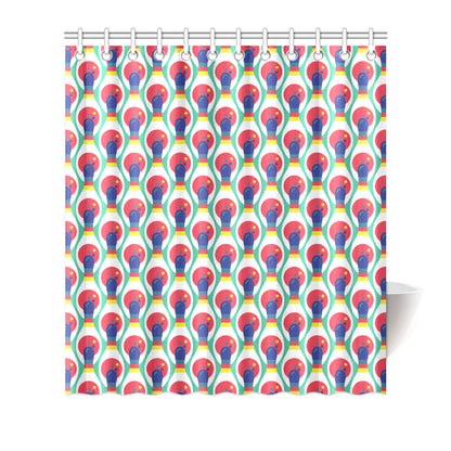 Bowling Pattern Print Design 05 Shower Curtain
