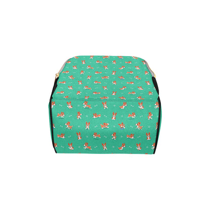 Basenji Pattern Print Design 02 Diaper Bag Backpack