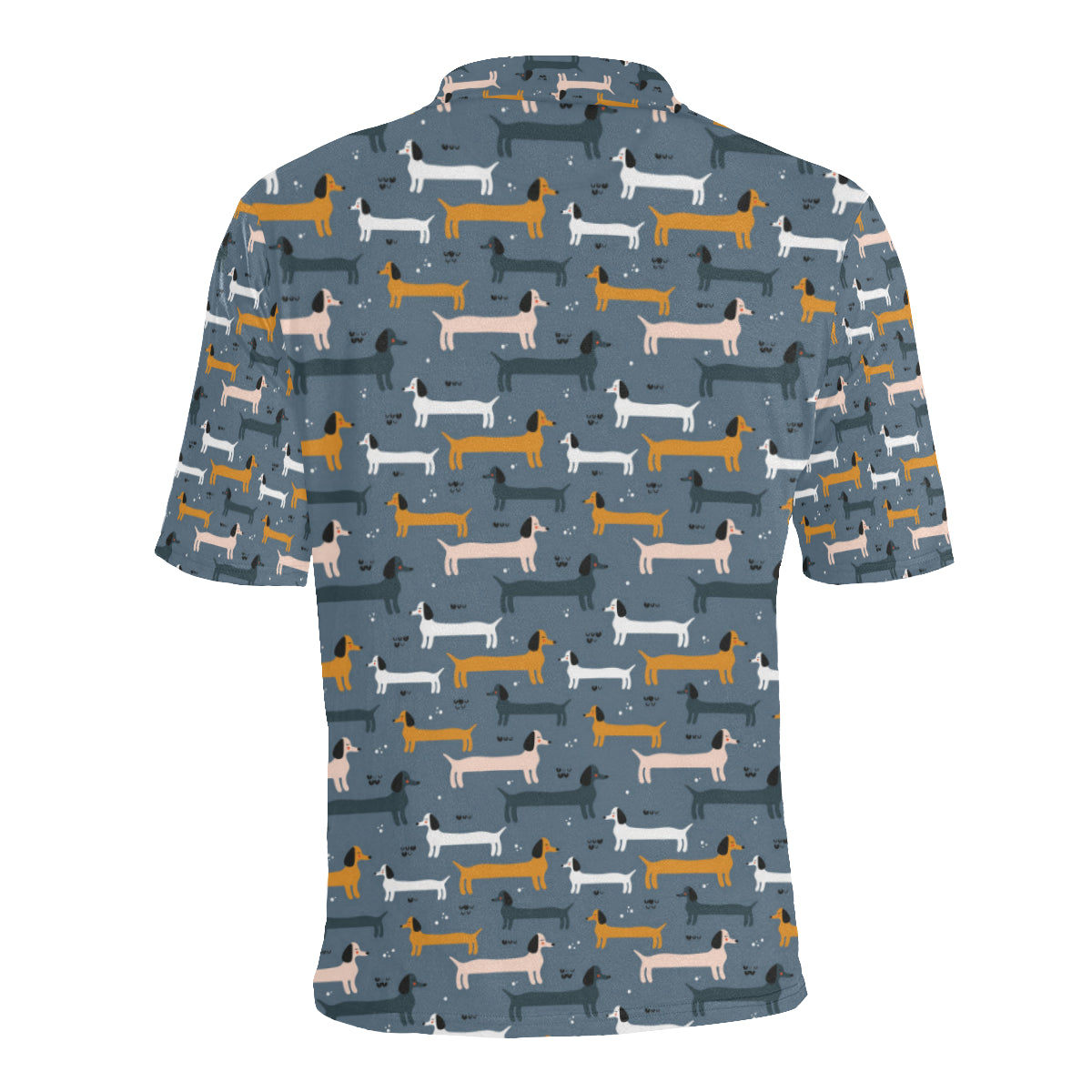 Dachshund Pattern Print Design 012 Men Polo Shirt
