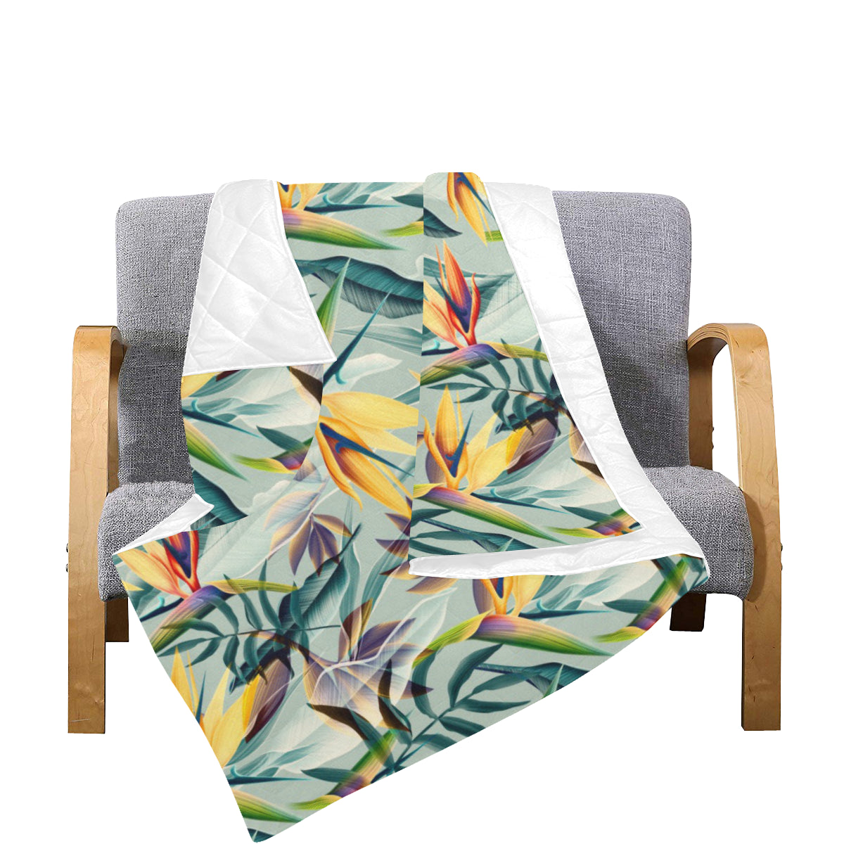 Tropical Flower Pattern Print Design TF022 Premium Quilt