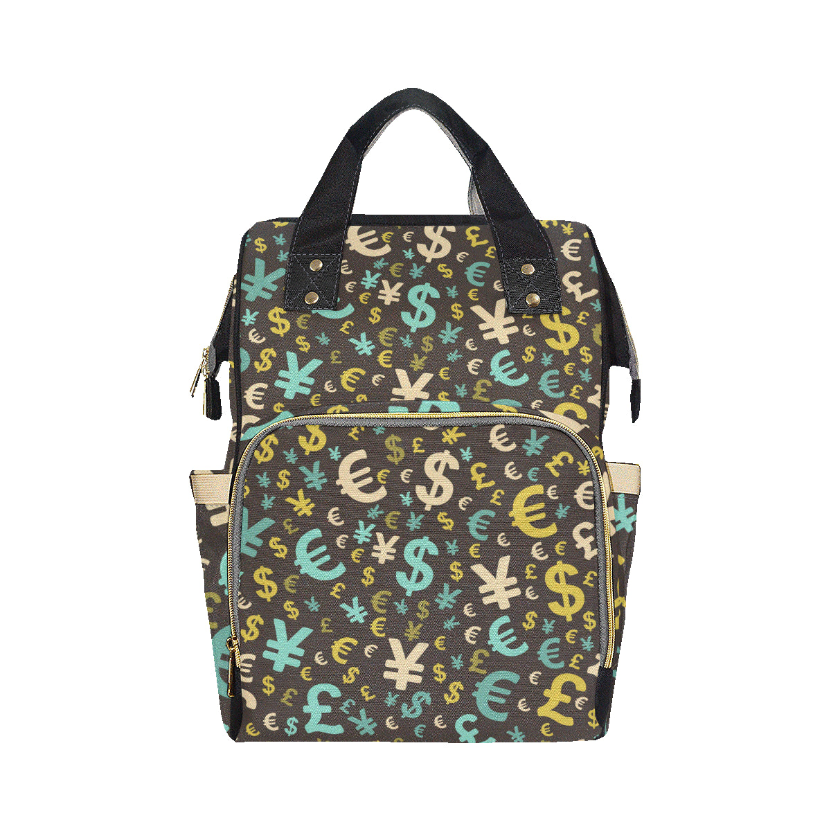 Money Pattern Print Design 01 Diaper Bag Backpack
