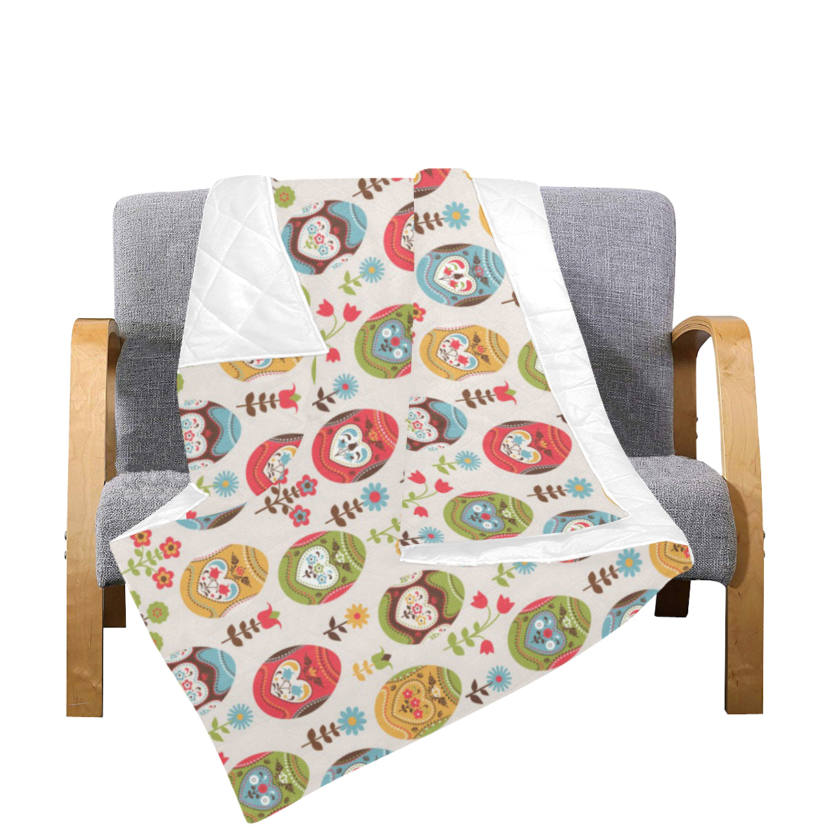 Easter Eggs Pattern Print Design RB011 Premium Quilt