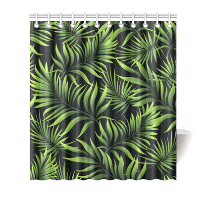 Palm Leaves Pattern Print Design PL07 Shower Curtain