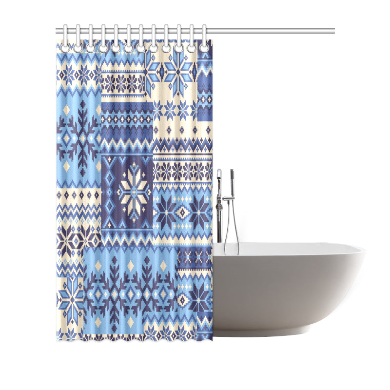 Nordic Pattern Print Design A04 Shower Curtain