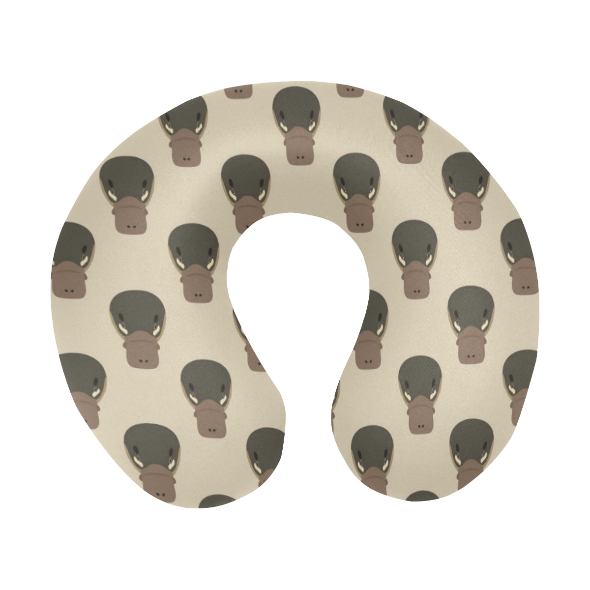 Platypus Pattern Print Design A03 U-Shaped Travel Neck Pillow