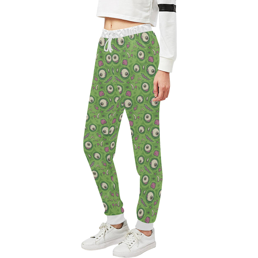 Zombie Eyes Design Pattern Print Unisex Sweatpants