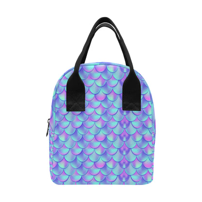 Mermaid Tail Design Print Pattern Insulated Lunch Bag