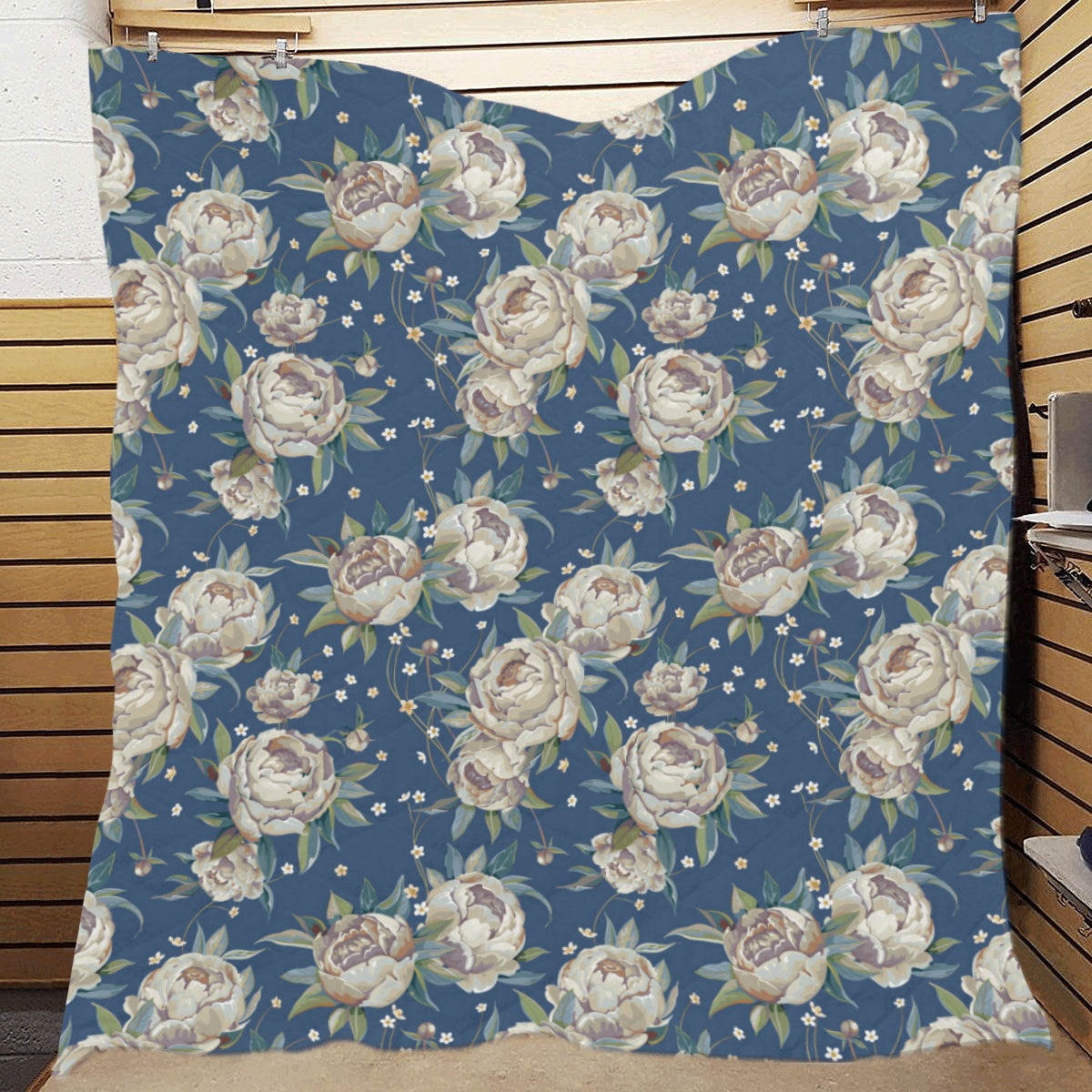 Peony Pattern Print Design A03 Premium Quilt
