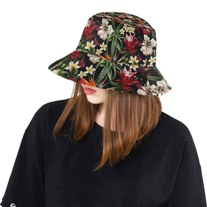 Summer Floral Pattern Print Design SF03 Unisex Bucket Hat