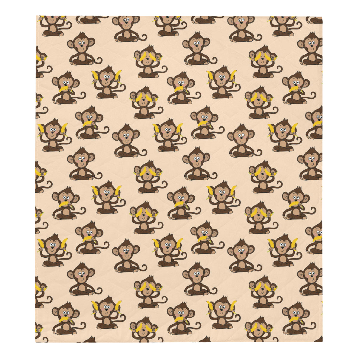 Monkey Pattern Print Design 03 Premium Quilt