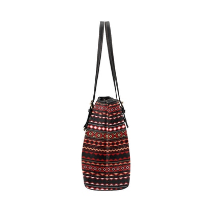 Southwestern Themed Leather Tote Bag