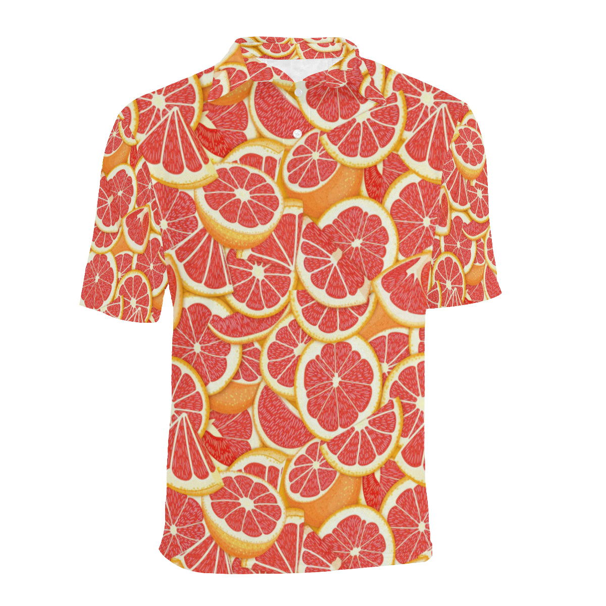 Grapefruit Pattern Print Design GF02 Men Polo Shirt
