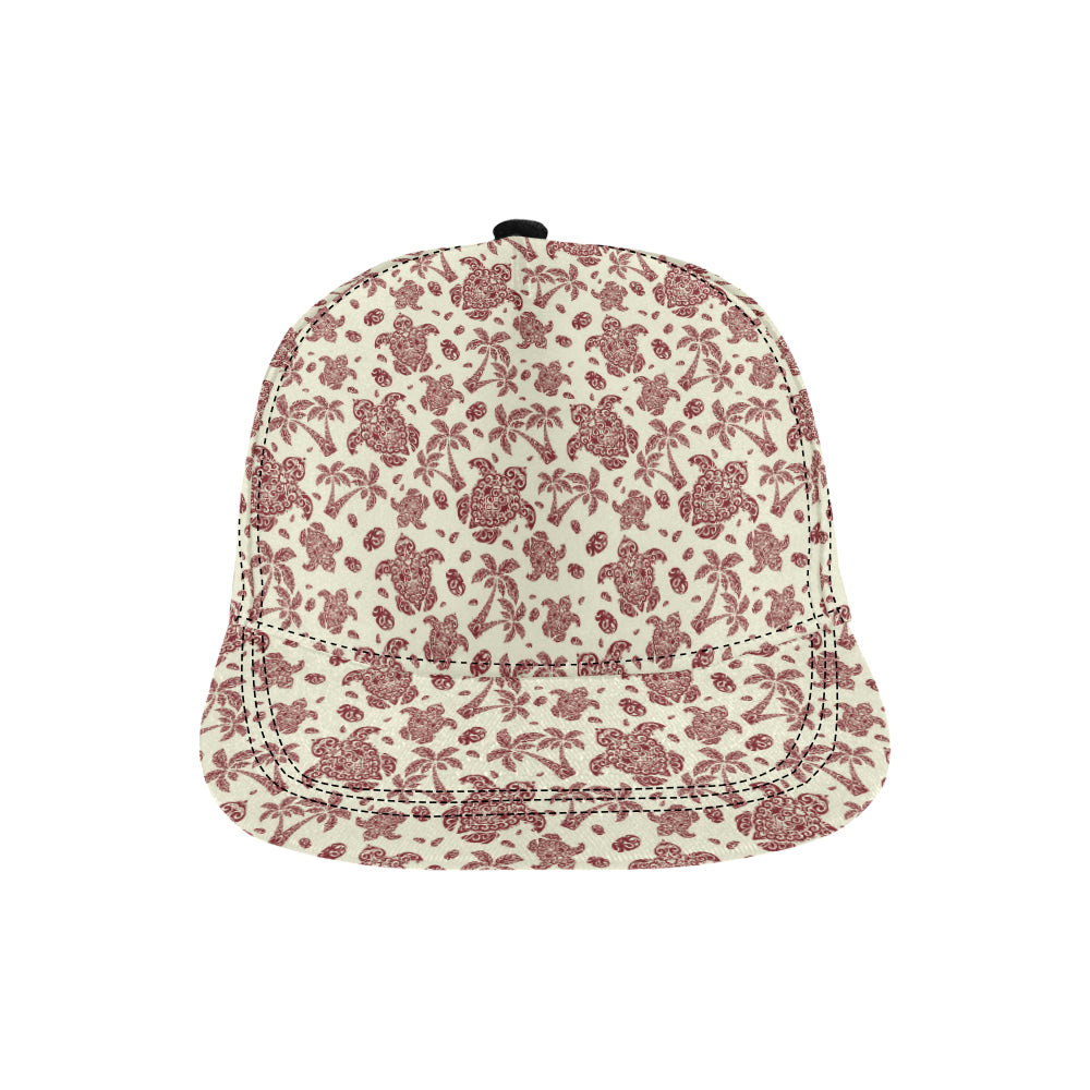 Polynesian Tattoo Turtle Themed Snapback Cap