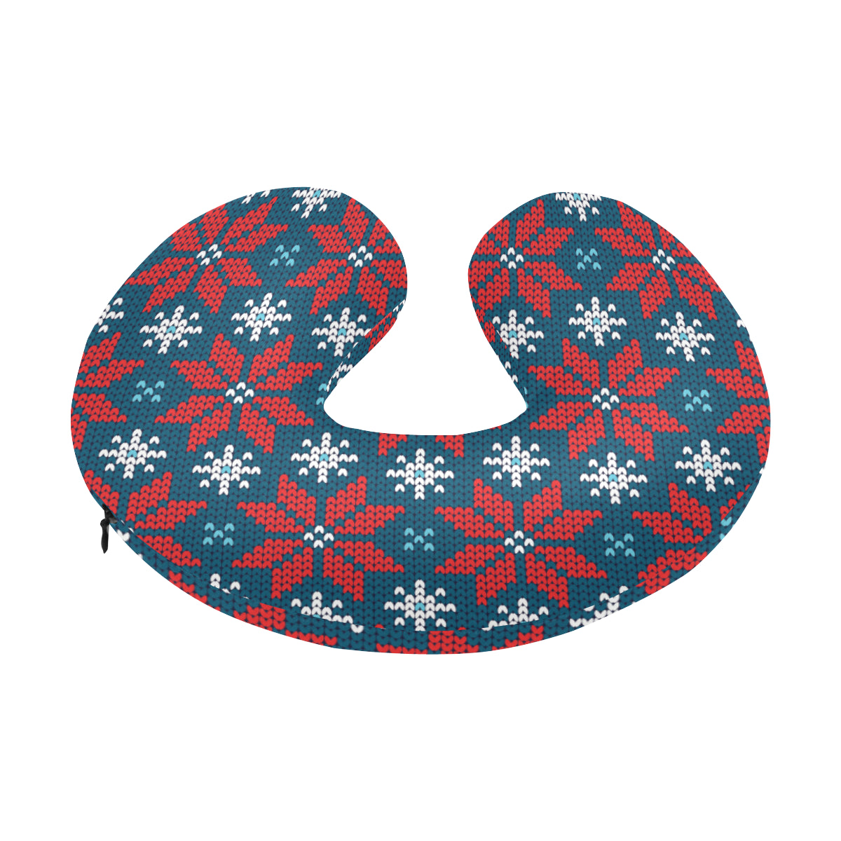 Poinsettia Pattern Print Design A02 U-Shaped Travel Neck Pillow