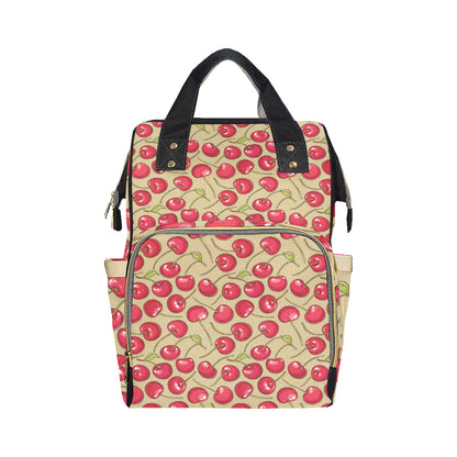 Cherry Pattern Print Design CH05 Diaper Bag Backpack