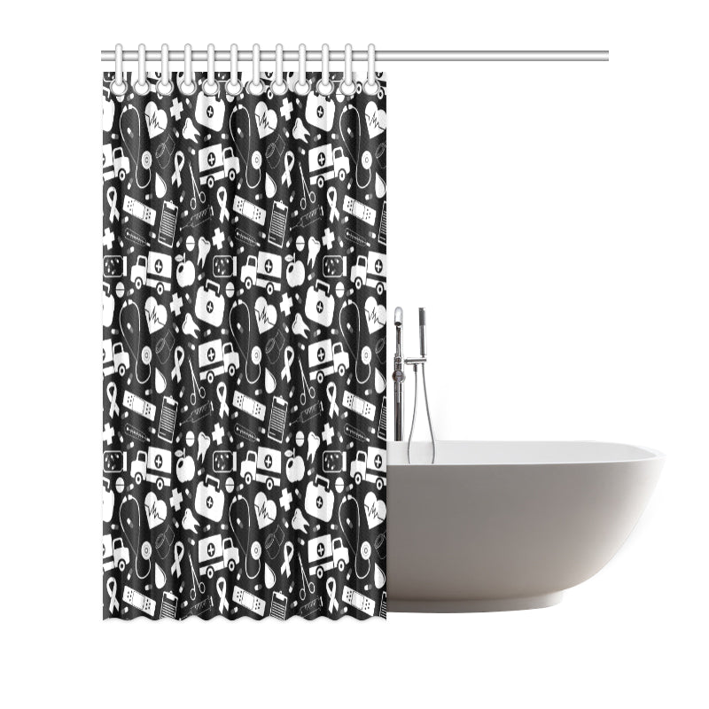 Medical Pattern Print Design 01 Shower Curtain