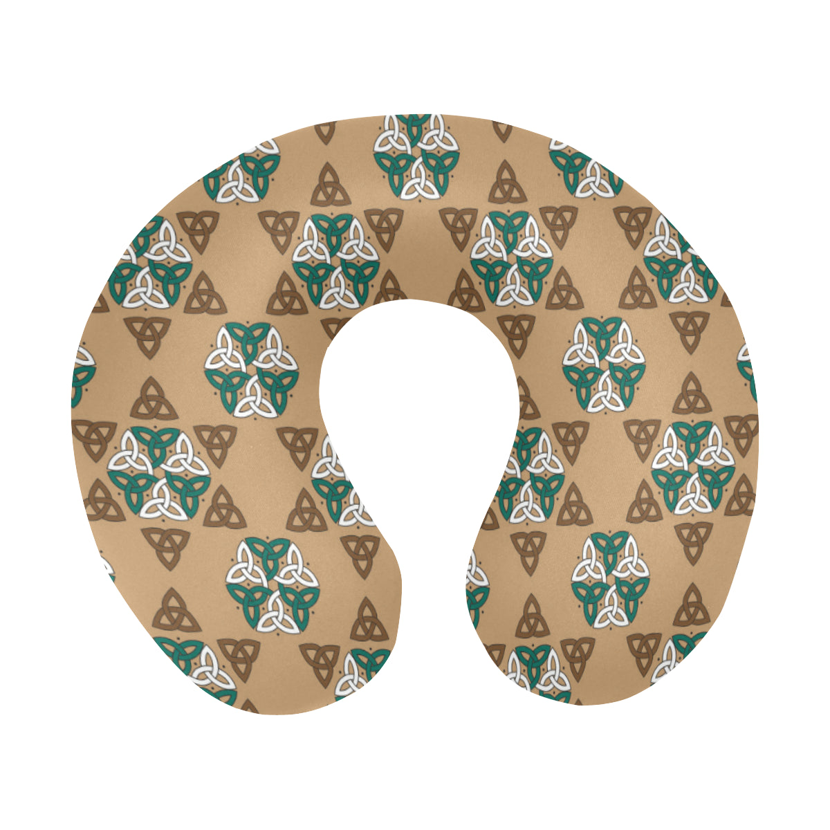 Celtic Pattern Print Design 08 U-Shaped Travel Neck Pillow