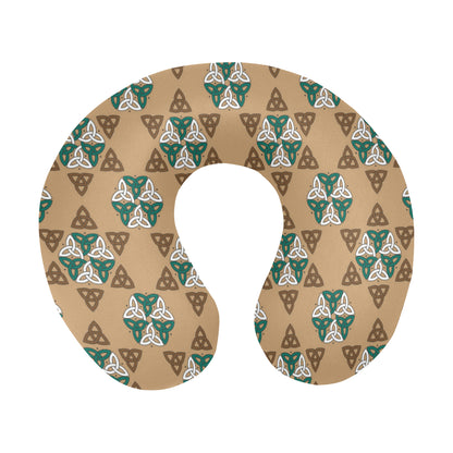 Celtic Pattern Print Design 08 U-Shaped Travel Neck Pillow