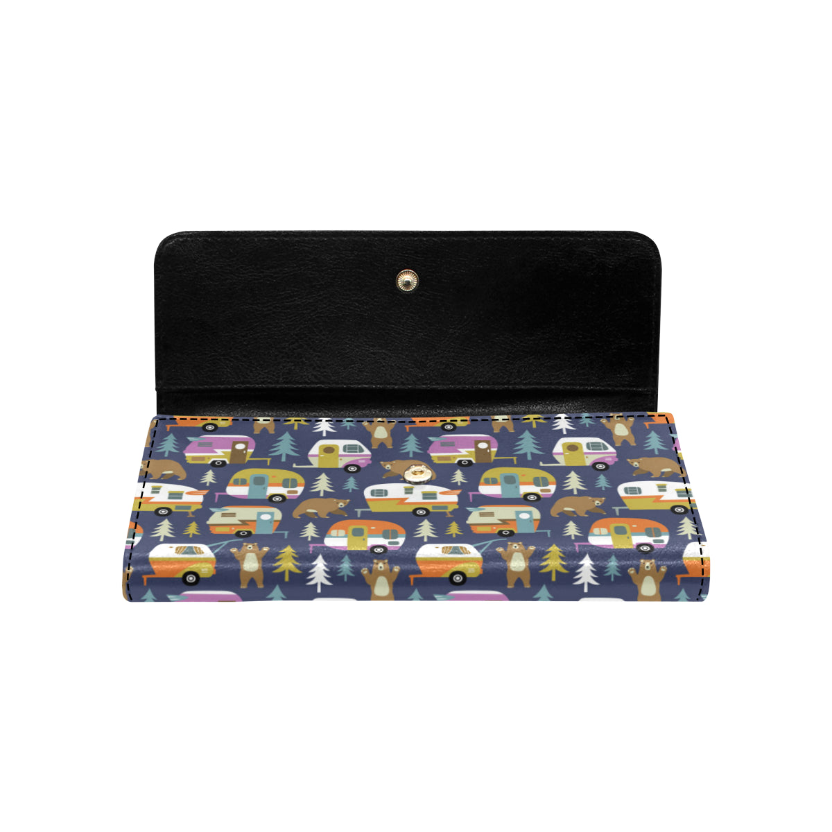 Camper Pattern Print Design 04 Women's Trifold Wallet
