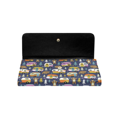 Camper Pattern Print Design 04 Women's Trifold Wallet